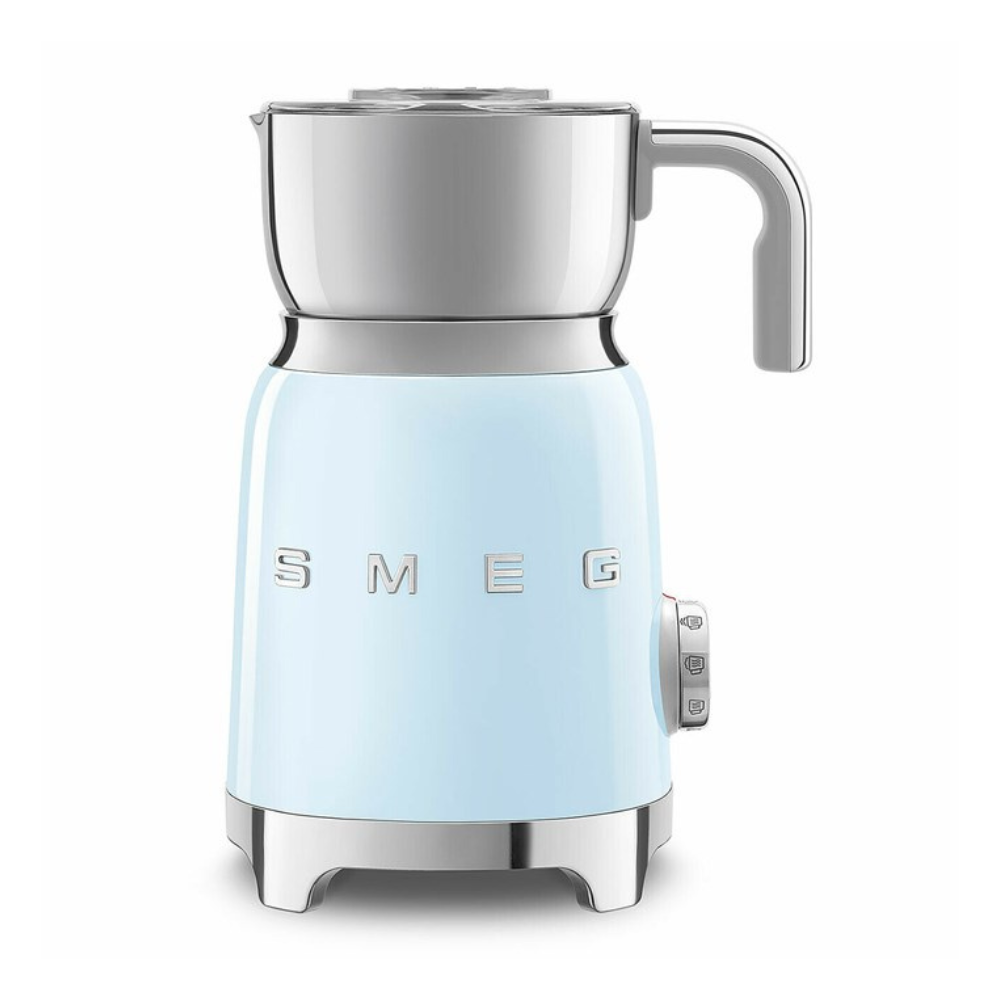 Smeg Milk Frother in Pastel Blue with Tritan TM Renew