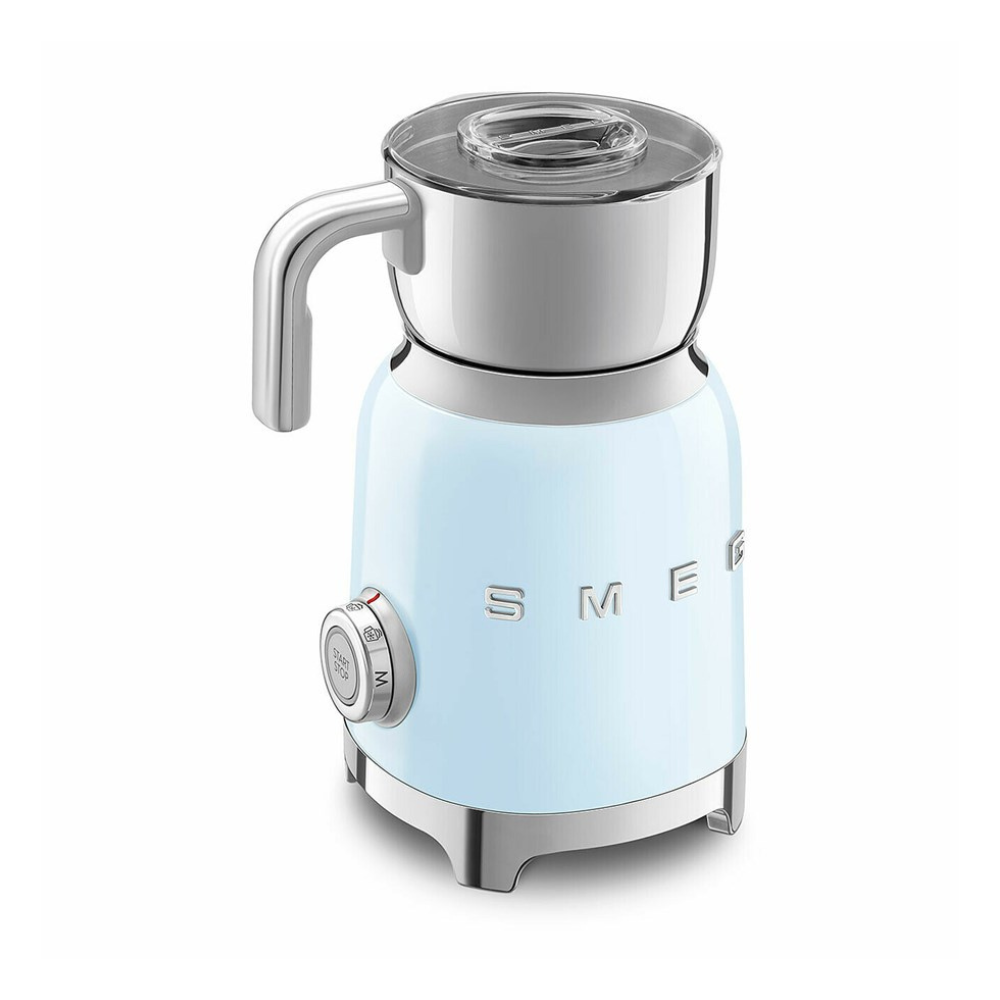 Smeg Milk Frother in Pastel Blue with Tritan TM Renew