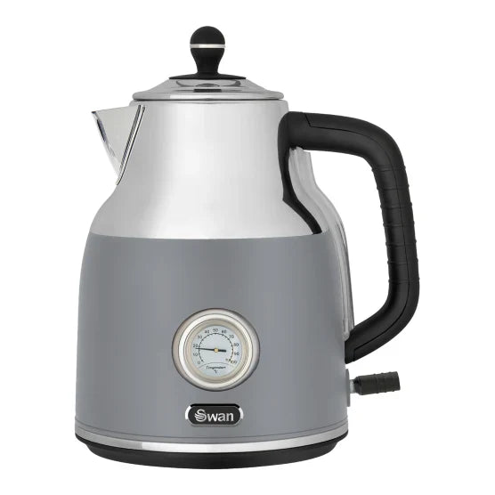 Swan Retro Cordless Kettle with Gauge, 1.7L
