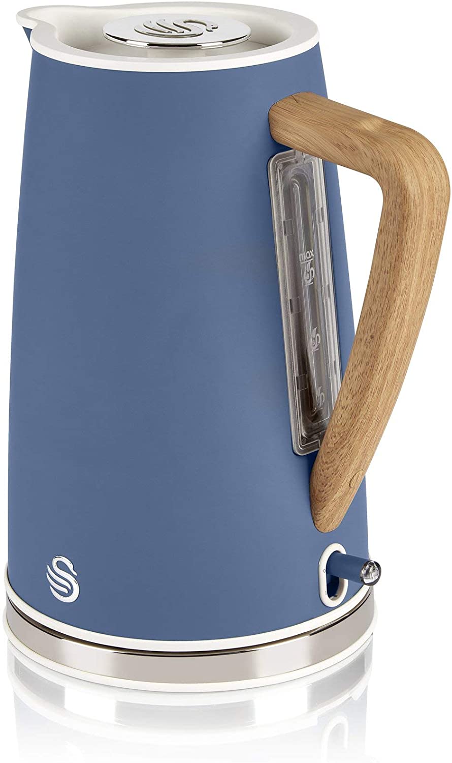 Swan Nordic Rapid Boil Kettle, Wood Effect Handle, Blue