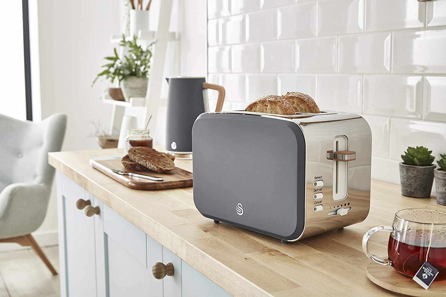 Swan Nordic 2 Slice Toaster - Grey