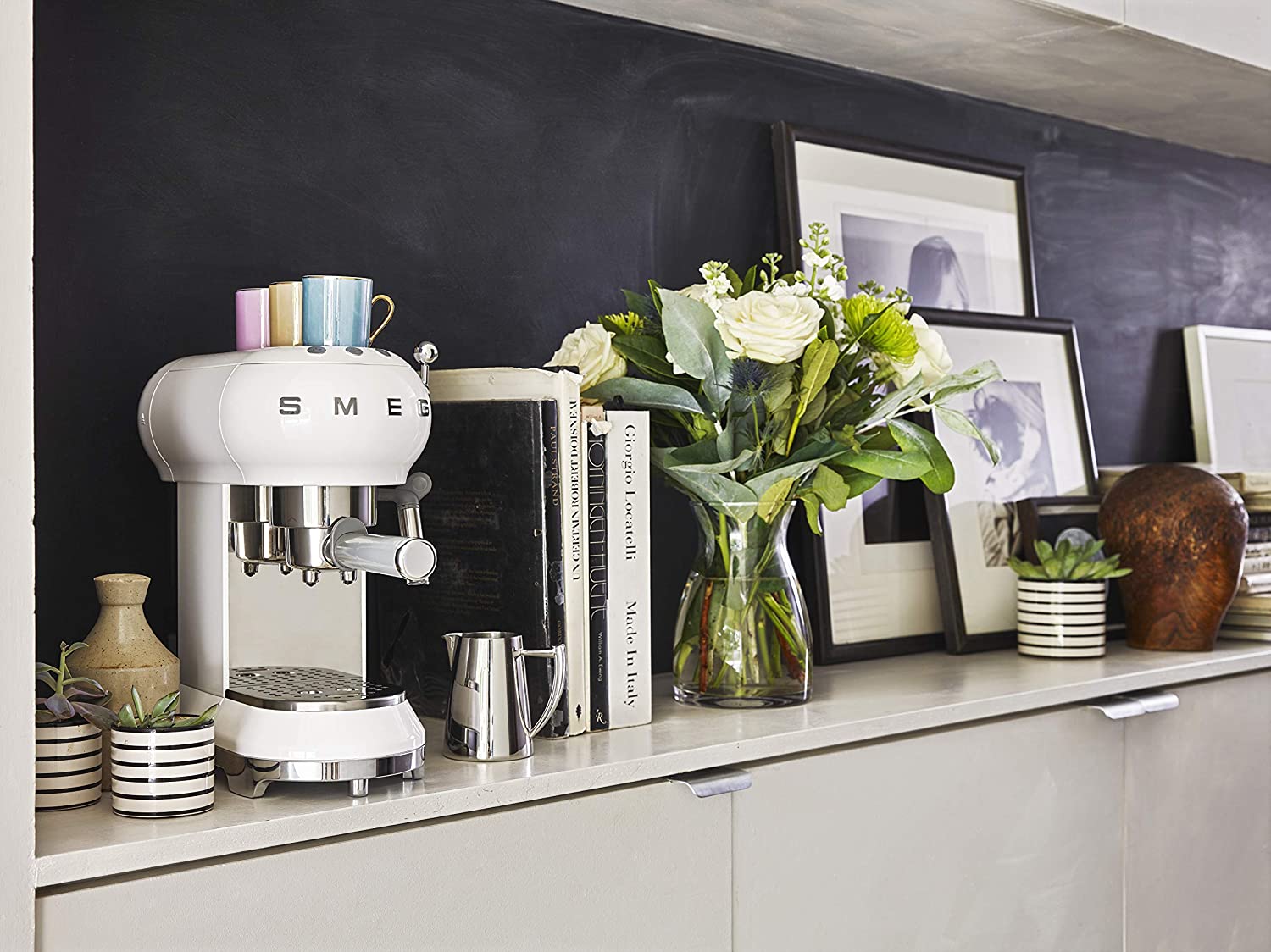 Smeg Retro 50's Espresso Coffee Machine White