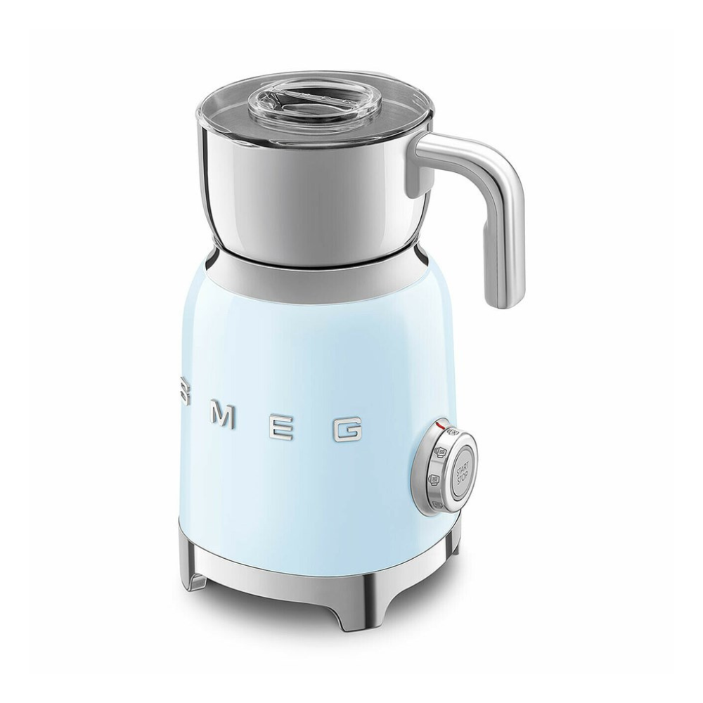 Smeg Milk Frother in Pastel Blue with Tritan TM Renew