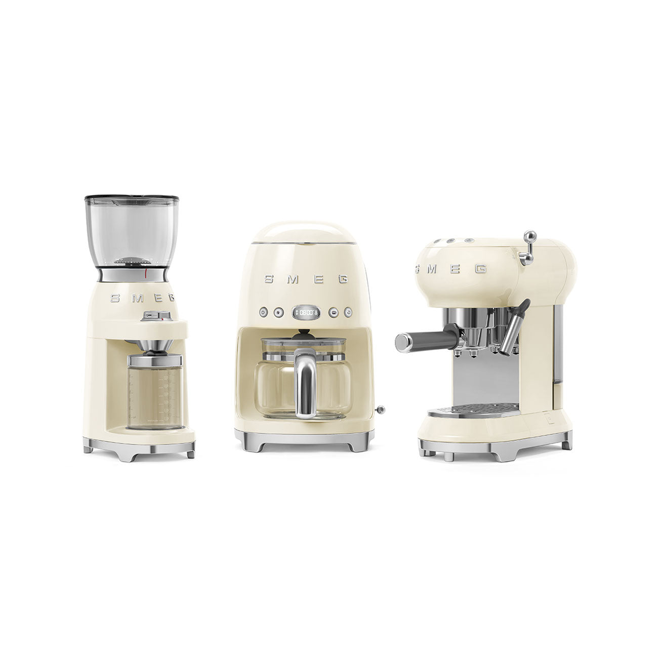 Smeg Retro 50's Espresso Coffee Machine Cream