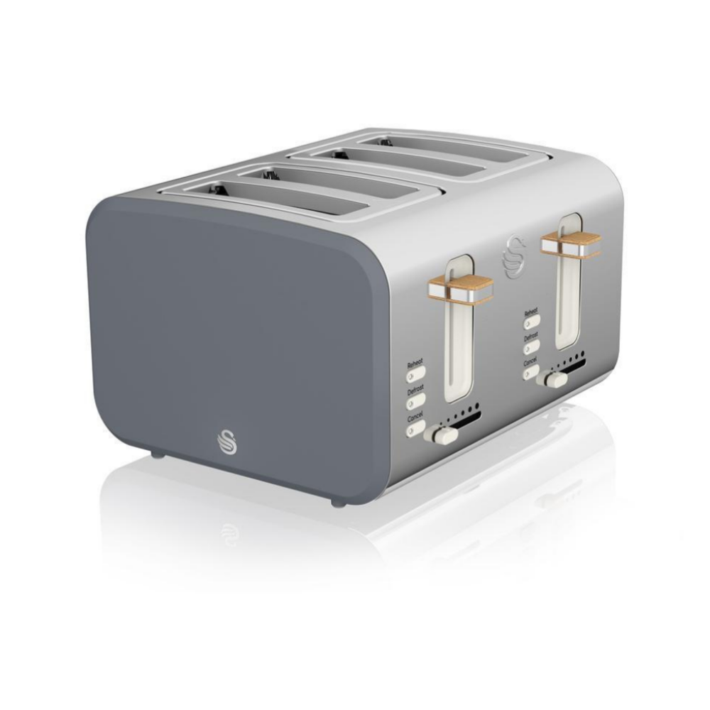 Swan Nordic 4 Slice Style Toaster - Slate Grey