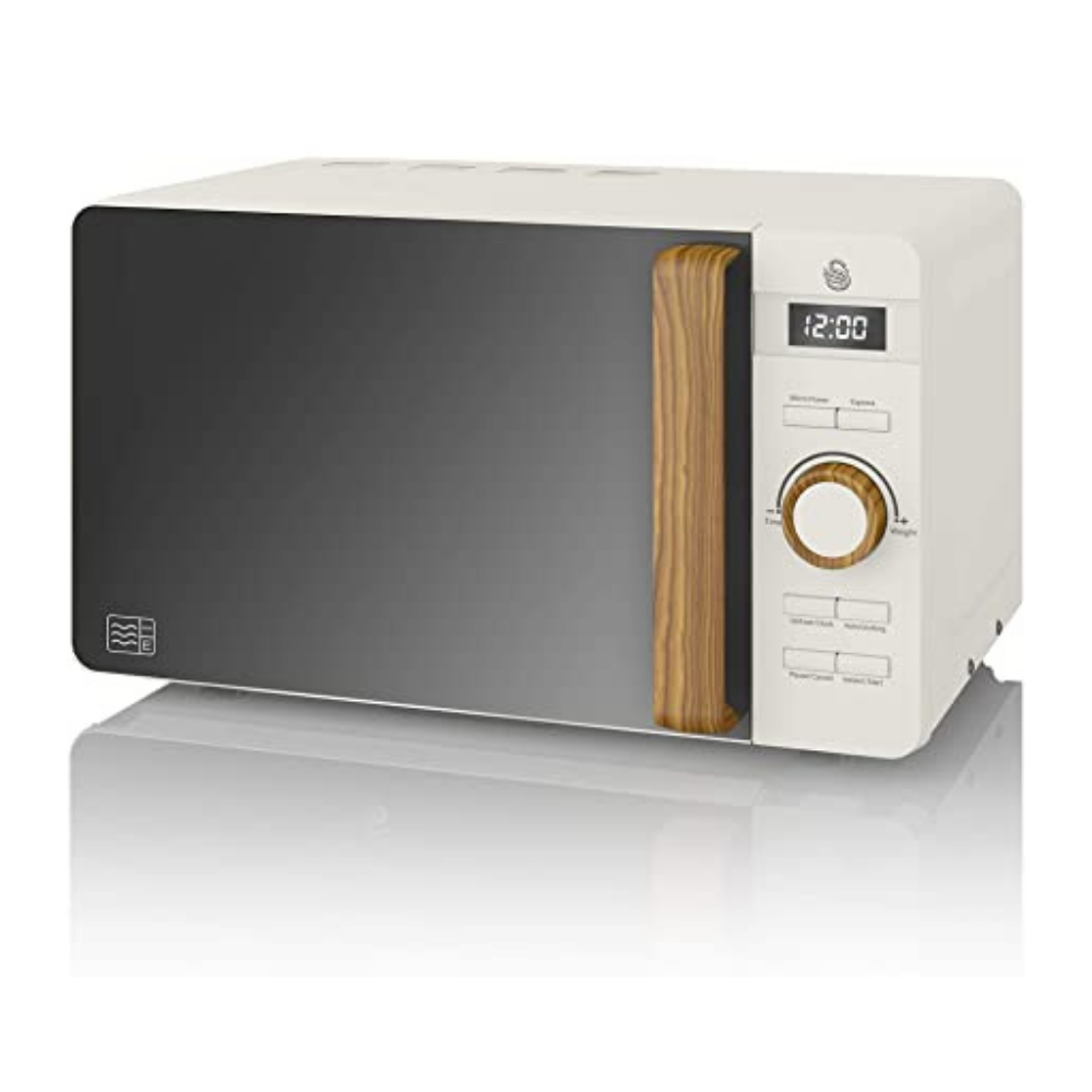 Swan Nordic Digital Microwave - Cotton White