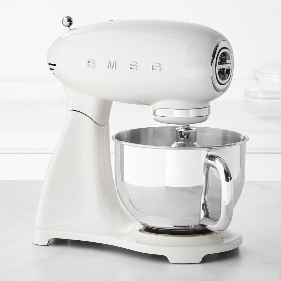 Smeg 50's Retro Style Stand Mixer White with Stainless Steel Bowl