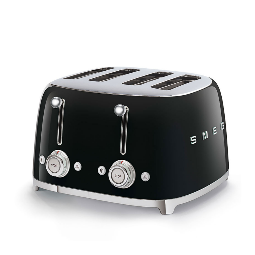 Smeg 50's Retro 4 Slice Toaster Black