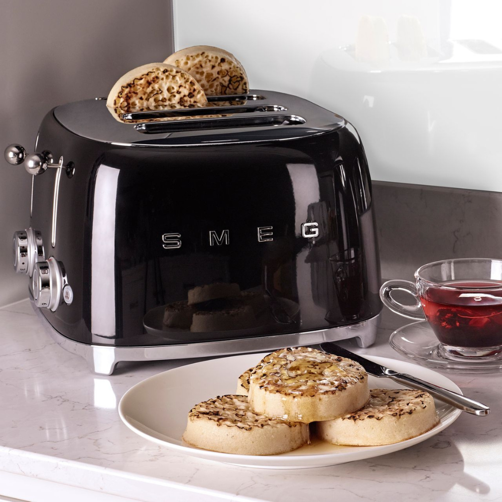 Smeg 50's Retro 4 Slice Toaster Black