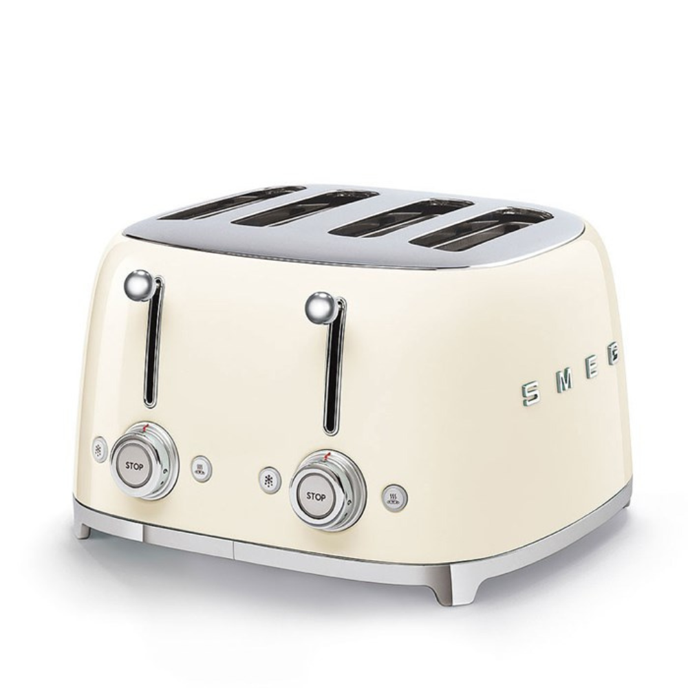 Smeg 50's Retro 4 Slice Toaster Cream