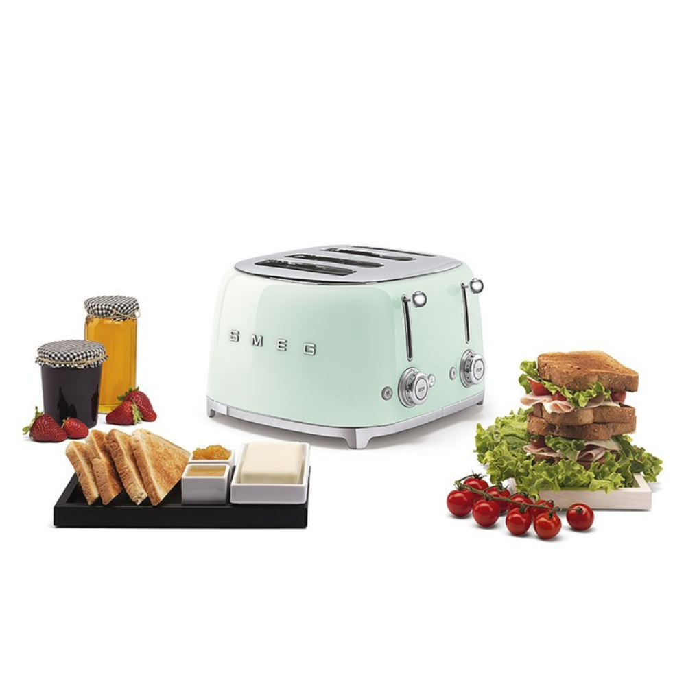 Smeg 50's Retro 4 Slice Toaster Pastel Green