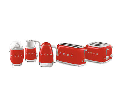 Smeg Citrus Juicer with Juicing Bowl and Lid Red