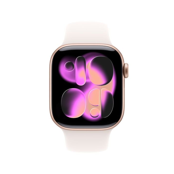 Apple Watch Series 11 Rose Gold Aluminium Case with Light Blush Sport Band
