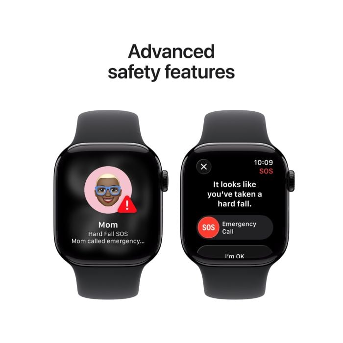 Apple Watch Series 11 Jet Black Aluminium Case with Black Sport Band