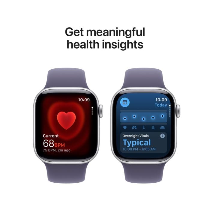 Apple Watch Series 11 Silver Aluminium Case with Purple Fog Sport Band