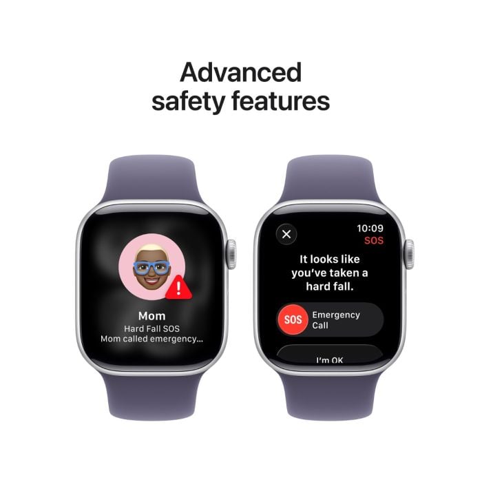 Apple Watch Series 11 Silver Aluminium Case with Purple Fog Sport Band