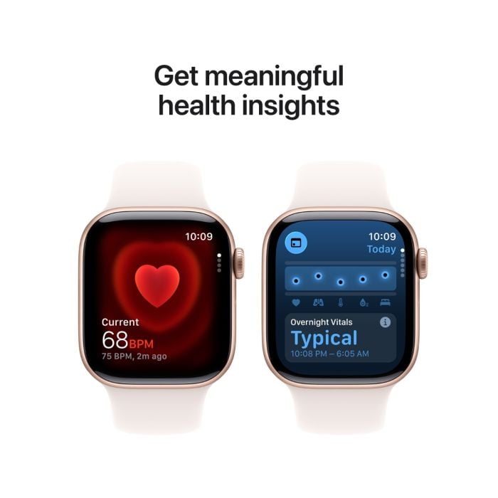 Apple Watch Series 11 Rose Gold Aluminium Case with Light Blush Sport Band