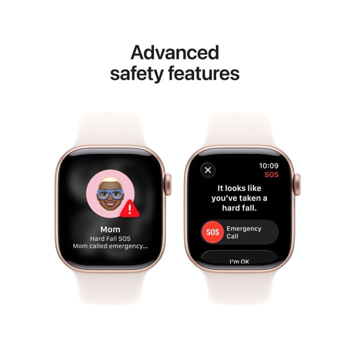 Apple Watch Series 11 Rose Gold Aluminium Case with Light Blush Sport Band