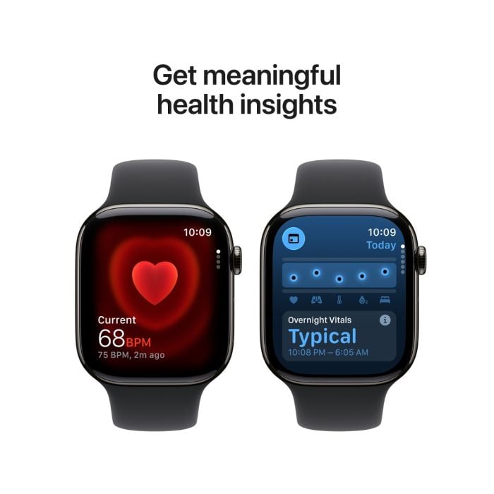 Apple Watch Series 11 Slate Titanium Case with Black Sport Band