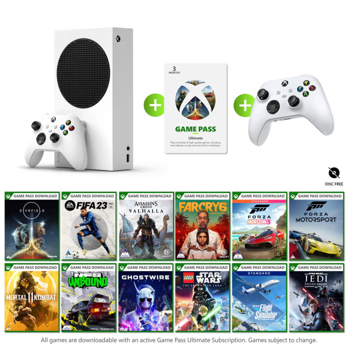 Xbox Series S 512GB + Game Pass + Robot White Controller