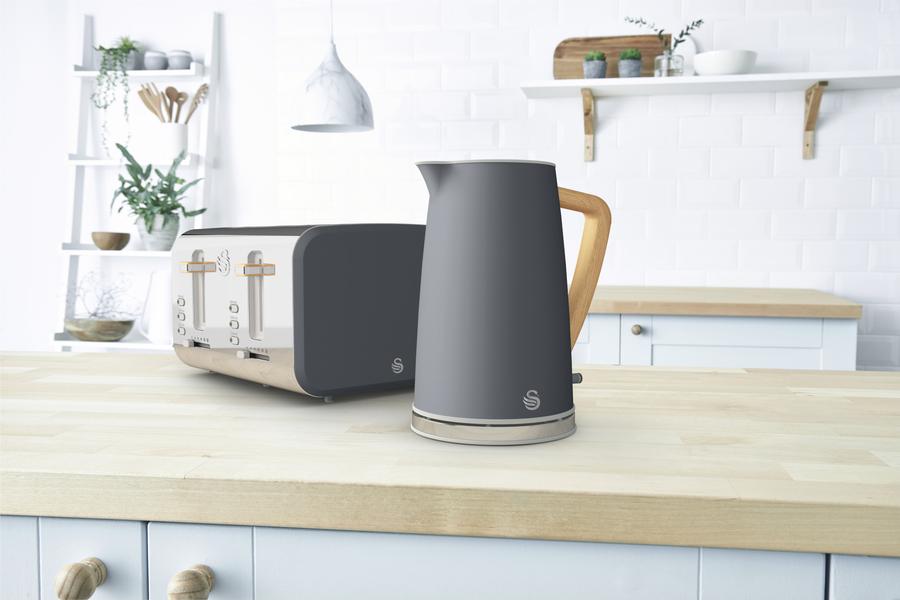 Swan Nordic 4 Slice Style Toaster - Slate Grey
