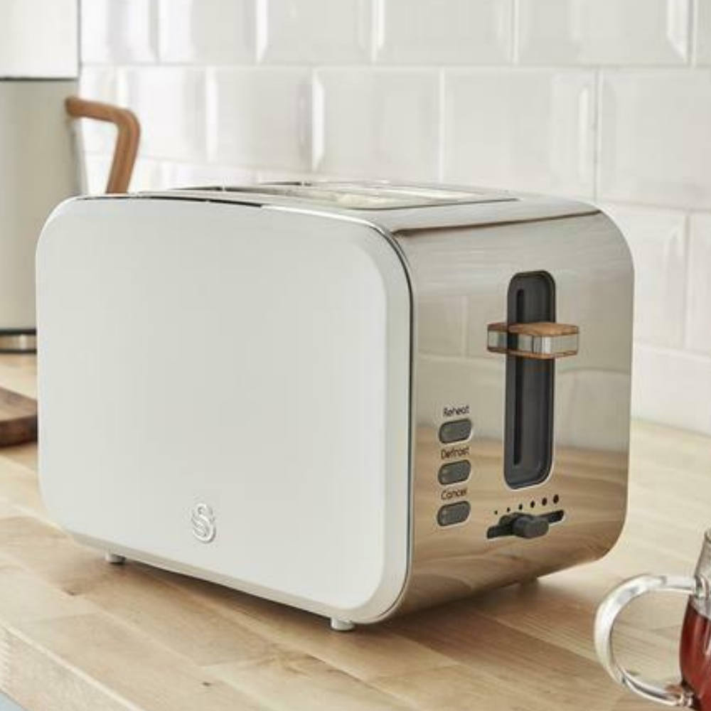 Swan 2 Slice Nordic Toaster - Cotton White