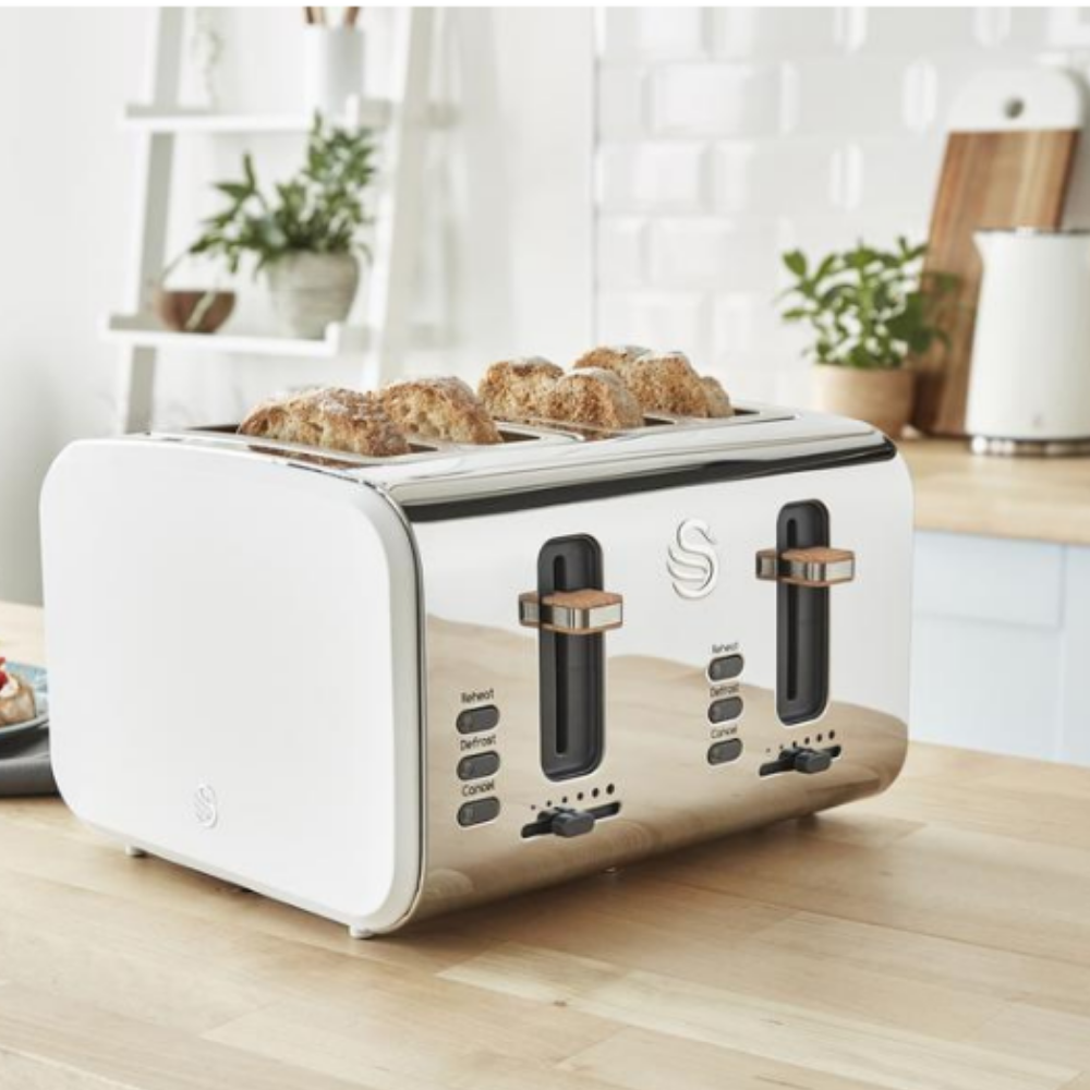 Swan Nordic 4 Slice Toaster - Cotton White