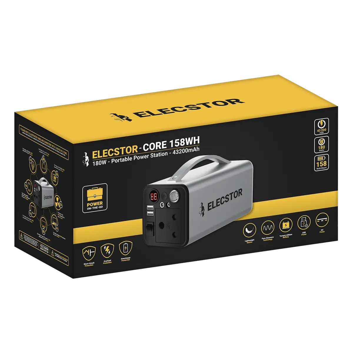 Elecstor CORE 180W Power Station 43 200mAh -158WH