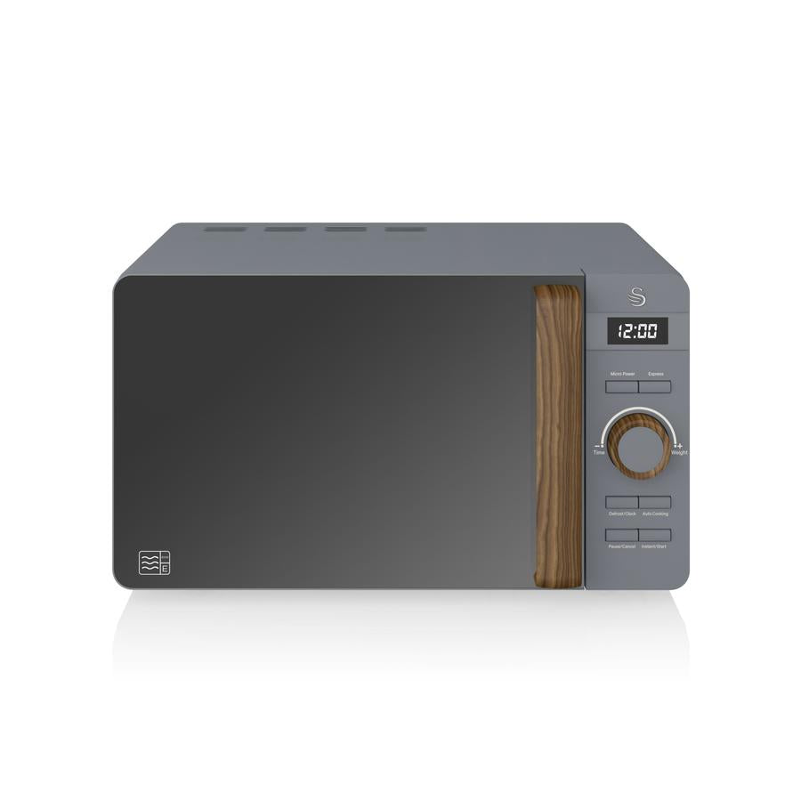 Swan Nordic Digital Microwave - Slate Grey