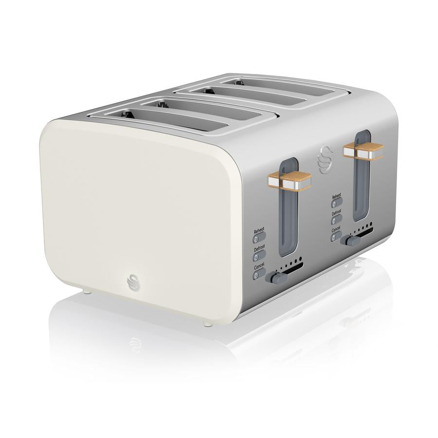 Swan Nordic 4 Slice Toaster - Cotton White
