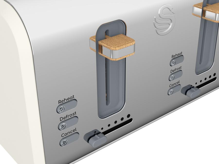 Swan Nordic 4 Slice Toaster - Cotton White