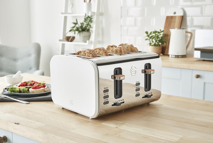 Swan Nordic 4 Slice Toaster - Cotton White